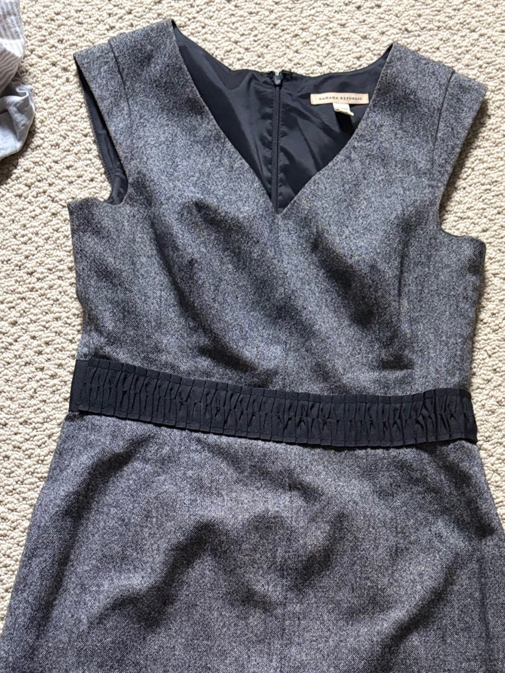 Banana Republic Wool blend charcoal dress